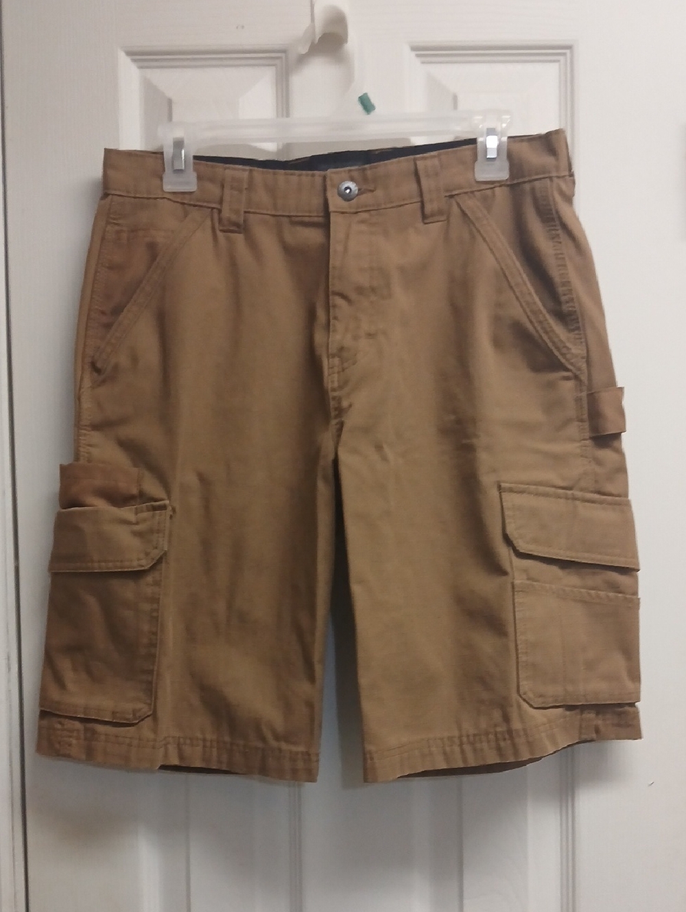Genuine Dickies Men's 30 Ultimate Ripstop Cargo Shorts Camel Brown Workwear EUC